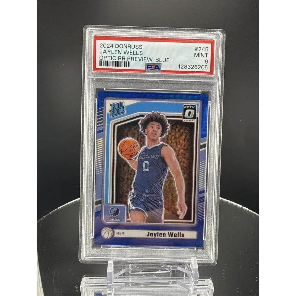 2024 Optic Jaylen Wells Blue Fast Break RATED ROOKIE RC #/49 Grizzlies PSA 9